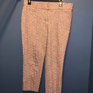 LOFT Printed Riviera Pant Cropped Marissa Fit 6P